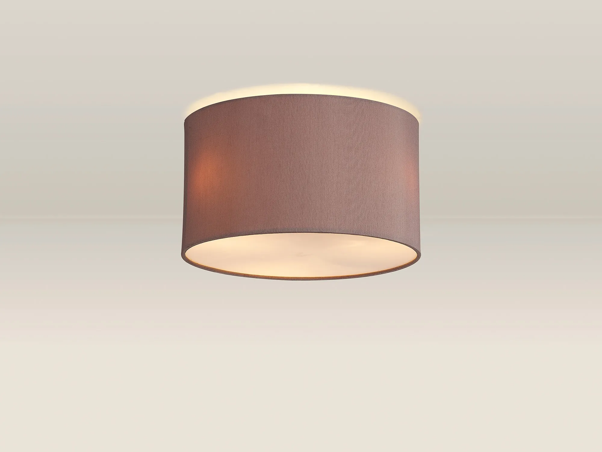 Baymont 30cm Flush 3 Light Taupe/Halo Gold, Frosted Diffuser DK0617  Deco Baymont WH TA